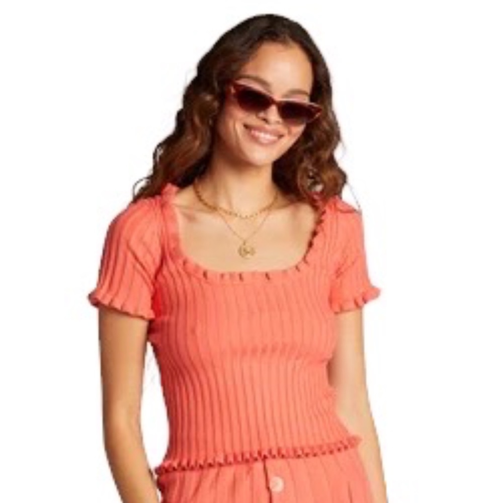 Find Me Now- Pax Knit Ruffle Top, Size Medium